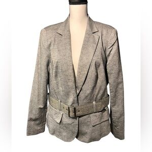 Worthington Gray Blazer with Belt, size 16